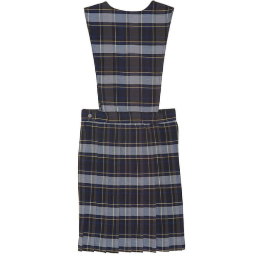 Plaid V-Neck Pleated Jumper-1062BPR