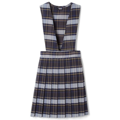 Plaid V-Neck Pleated Jumper-1062BPR