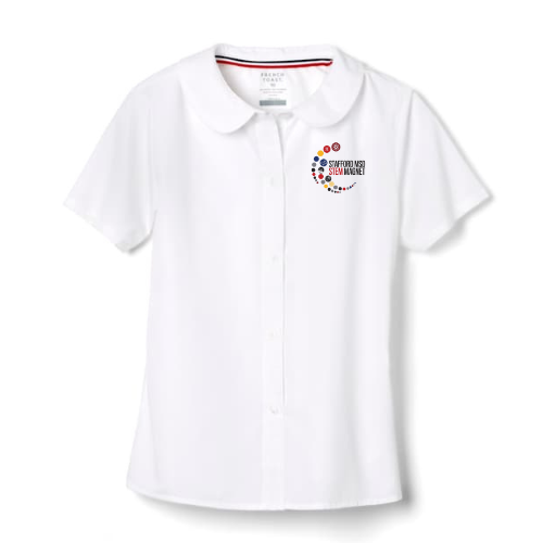 Short Sleeve Peter Pan Collar Blouse-9681